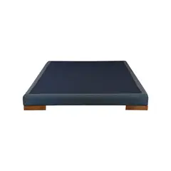 BLOCCARE - Base De Cama 1.5 Plazas Box 8 cm largo 200cm con patas de madera 4.5cm