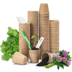 ATURE - Pack 50u Maceteros Biodegradables Ecológico Almácigo Cultivo