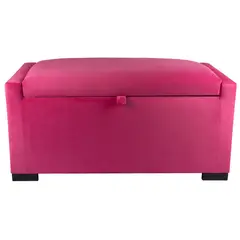 GENERICO - Banqueta con Baúl Leyzy Fucsia Felpa 40X55X105 cm Máxima Design
