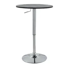 ARTIHOGAR - Mesa de Bar Altura de Luxe Metal Regulable 60cm Diámetro Negra
