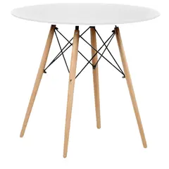 ITAHOME - MESA COMEDOR REDONDA MELAMINA EAMES 80 DIAMETRO BLANCA