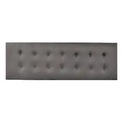 IMPORTCLICK - Respaldo Elegante Super King Capitone 200x60 CM Gris Felpa Botones