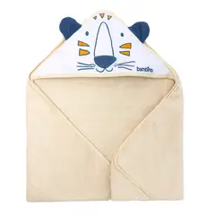 BAMBINO - Toalla con Capucha para bebé Beige Tigre