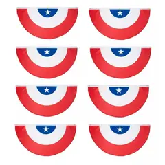 GENERICO - Pack X8 Bandera Escarapela De Chile 120x60cm Fiestas Patrias
