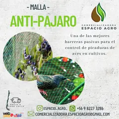 1880 - MALLA ANTIPAJARO 8 x 15 mts PROTECTOR DE CULTIVOS