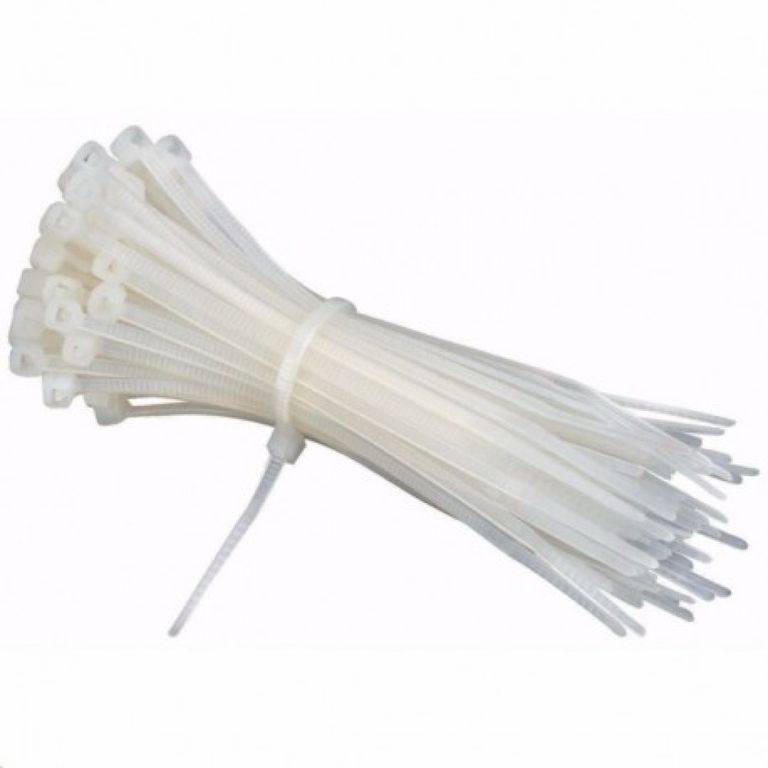 AMARRAS PLASTICAS BLANCAS 20CM PACK 100 UN