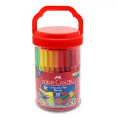 FABER-CASTELL - Set Súper Balde Marcador Connector x50 Colores