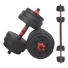 GENERICO - Set 2 De Mancuernas Ajustable De 10kg Con Unión Extensor