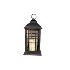 VGO - Fanal negro con vela led de plastico