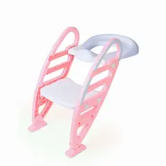 KIDSCOOL - Asiento Wc Infantil Con Escalera Rosado