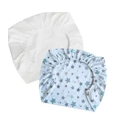 GENERICO - Set de 2 Sábanas Bajeras para Colecho Estrellas Verde Nórdico