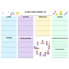 LITTLE PITTY - Planificador semanal niña imantado para refrigerador