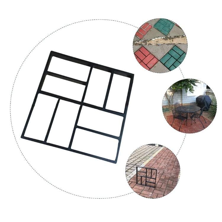 Molde Para Cemento Construcción Baldosas Decoración 40cm - Cuadrada
