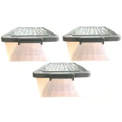 BLOCCARE - Pack 3 Cajas Organizadoras 28 Litros Transparente