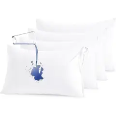 AZ AURAZEUS - Set De 4 Fundas Para Almohadas Impermeables 50x70 Antimanchas Cierre