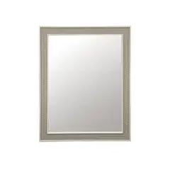 VGO - Espejo Marco Tipo Tejido 50X70 Cm Gris