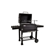 WAYU - Parrilla a Carbón con Spiedo 115x106x67 cm Rejilla Iron Cast + Motor Parrillero Austral