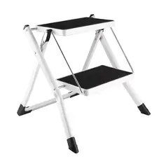 DETODOYMAS - Escalera Multiuso Plegable 2 Peldaños Ultra Compacta