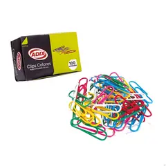 ADIX - Clip Metal 33mm Plastificado 100un -