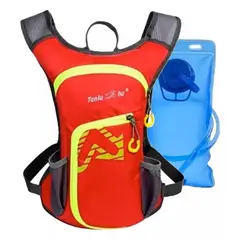 GENERICO - Mochila Camell Trekking Bolsa Hidratacion Rojo