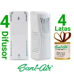 GENERICO - PACK 4 LATAS SANI AIR + 4 DIFUSOR ELECTRICO