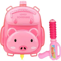 GENERICO - Mochila Lanza Agua de 1 litro con Pistola - Cerdito