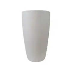 VERDY - Maceta Pantanal Rústico Blanco 33x65cms Con Plato