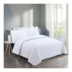 GENERICO - Cubrecama Quilt Verano 2 Plazas - Modelos Unicolores