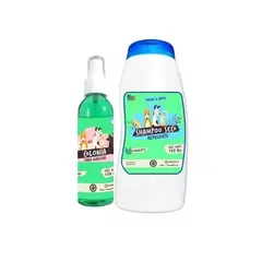 MASCOKITS - Kit Para Perro Shampoo Seco Colonia Mango-Eucalipto