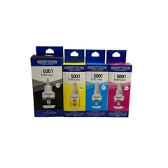 PACIFIC COLOR - Pack 4 Tintas alternativas BT6001/5001 Compatible BROTHER