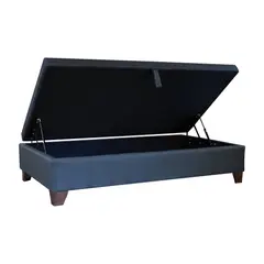 BLOCCARE - Base Cama Baul 1 Plaza L 200cm con patas 11cm para colchon V.elastico