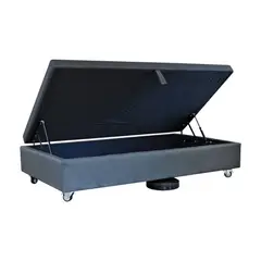 BLOCCARE - Base De Cama Baul 1 Plaza L200cm. Rueda Deluxe para colchon V.elastico