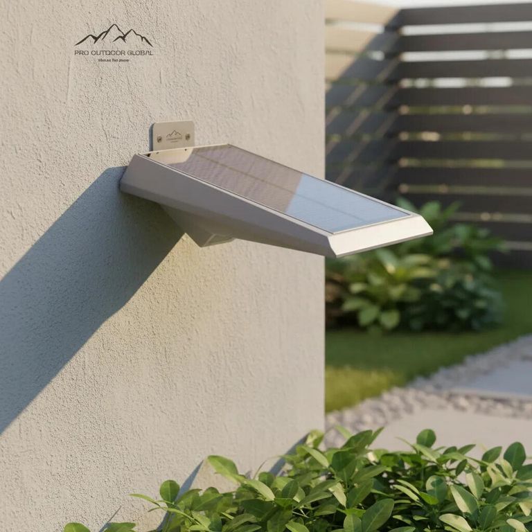 Aplique Solar Contra Agua Ultra Plano Con Sensor De Movimiento