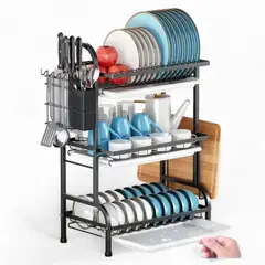 GENERICO - Rack Escurridor Secador De Loza 3 Niveles Organizador