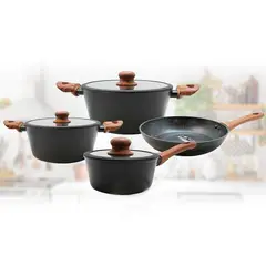 KEEP - Batería De Cocina Ollas Antiadherentes Granito Fundido