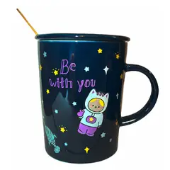 GENERICO - Tazón taza gato astronauta ceramica