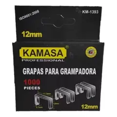 KAMASA - Pack 1.000 Grapas Corchetes 12mm/0.7mm Profesional