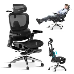 AIZO - Silla Oficina Escritorio lumbar tapizado de mesh ergonómica
