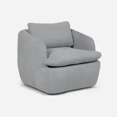 ROSEN - Poltrona Giratoria Newton Tela Gris Plata