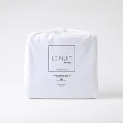 LE NUIT - Sábanas 2 Plazas 100% Bambú Twill 230 Hilos Essentials Liso Bco