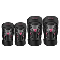 MOTOWOLF - Pack Rodilleras y Coderas de Mujer con Correas Ajustables MOTOWLOF 1034-P