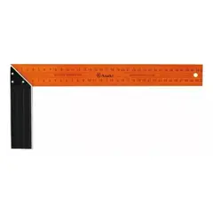 GENERICO - Escuadra Pintado Naranja 12 Pulgadas 30 cm