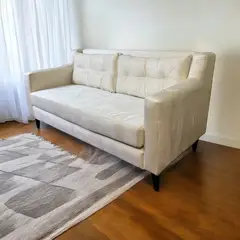 FLOBAL - Sillon Sofa Paris de 3 Cuerpos Tela Felpa Repelente a Liquidos