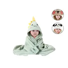 BABYMINE - Toalla Para Bebé Con Capucha Dinosaurio -