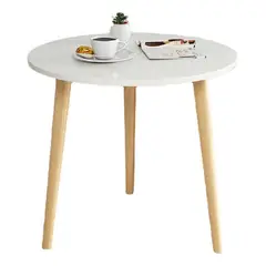 GENERICO - Mesa Centro Lateral Minimalista Redonda Decorativa 50cm