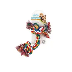 PAWISE - Cuerda Nudos Multicolor 33 Cm para Perro
