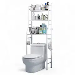 GENERICO - Organizador De Baño Estante 3 Niveles Metálico Armable Blanco