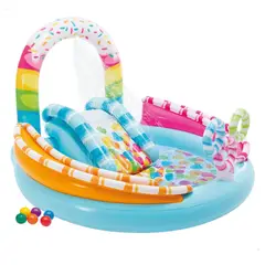INTEX - Piscina Centro de Juegos Candy Fun con Tobogán