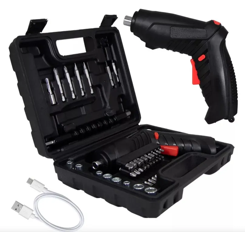48 Piezas Kit Destornillador Eléctrico Recargable Inalámbrico 3.6v Usb