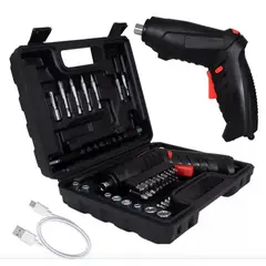 GENERICO - 48 Piezas Kit Destornillador Eléctrico Recargable Inalámbrico 3.6v Usb